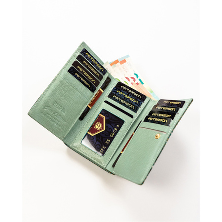 Damen Geldbörse für Karten und Münzen mit modischem Muster – Peterson