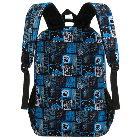 Peterson Schulrucksack für Jugendliche aus Polyester mit Gaming-Muster