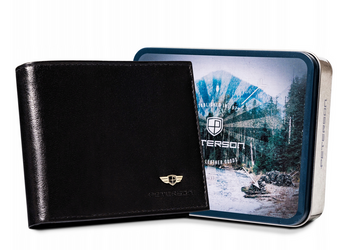 Mittlere Herren Geldbörse aus Leder ohne Verschluss – Peterson