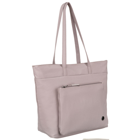 Damen Shopper aus Polyester in Lila mit einem Hauptfach und Fronttasche – Peterson