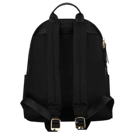 Damen-Stadtrücksäcke aus Polyester in Schwarz, an verstellbaren Trägern aufgehängt - Peterson