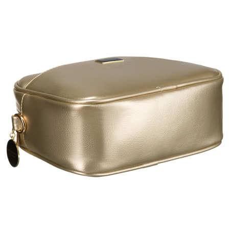 Goldene glänzende Damen Umhängetasche aus Öko-Leder – Peterson