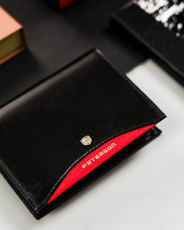 Klassische Herren Geldbörse aus Leder ohne äußeren Verschluss – Peterson