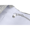 Glitzernde Damen Clutch in Silber mit Kettenträger – Rovicky