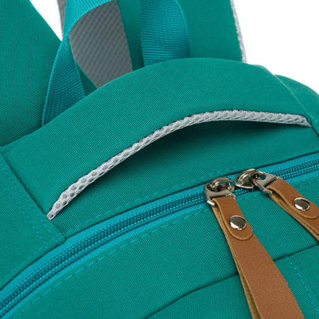 Grüner, jugendlicher Schulrucksack aus Polyester mit verstellbaren Schultergurten – Peterson