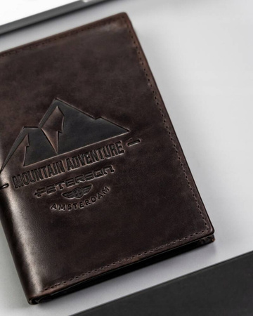 Große vertikale Herren Geldbörse aus echtem Leder – Peterson