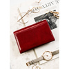 Damen Geldbörse rot aus Leder mit Klappe und Druckknopf – Peterson