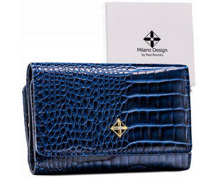 Damen Geldbörse aus Öko-Leder mit Druckknopfverschluss – Milano Design