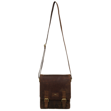 Herren-Tasche aus Naturleder in brauner Farbe - Peterson