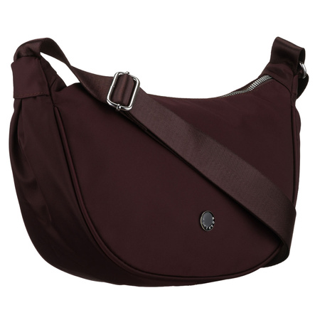 Damen-Umhängetasche aus Polyester in Bordeaux, ein Hauptfach mit Außenfach – Peterson