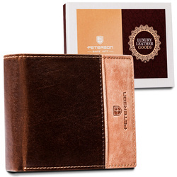 Zweifarbige Herren Geldbörse aus Leder – Peterson
