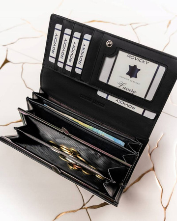 Damen Geldbörse aus Echt- und Öko-Leder mit Blumenmuster – 4U Cavaldi