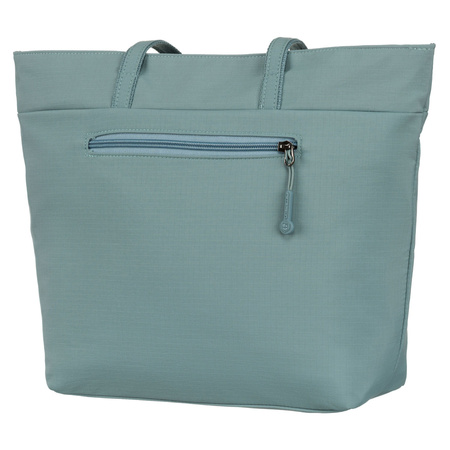 Blaue Damen Shopper aus Polyester mit Fronttasche – Peterson