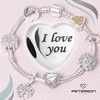 Silberner Charm Herz mit Gravur „I love you” für Modulararmband – Peterson