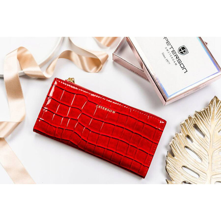 Damen Geschenkset mit Geldbörse im Croco-Look – Peterson