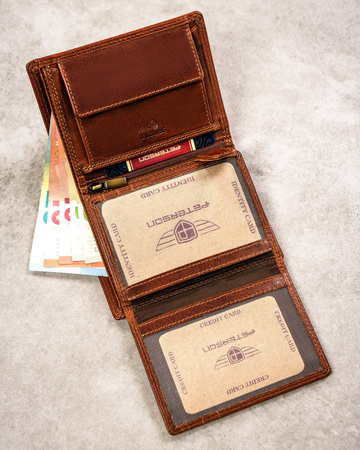 Große Herren Geldbörse aus Leder mit geprägtem Sternzeichen – Peterson