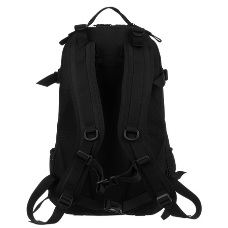 Schwarzer, militärischer Rucksack mit Kompressionsriemen – Peterson