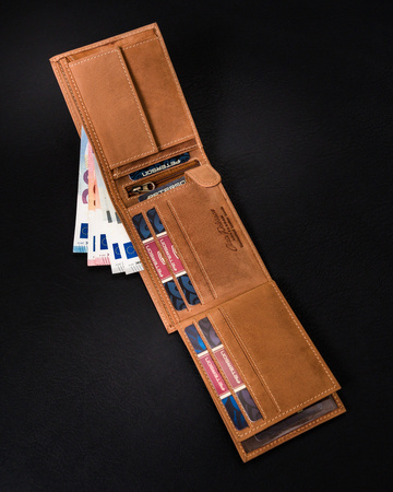 Klassische Herren Geldbörse mit Reißverschlussfach – Peterson