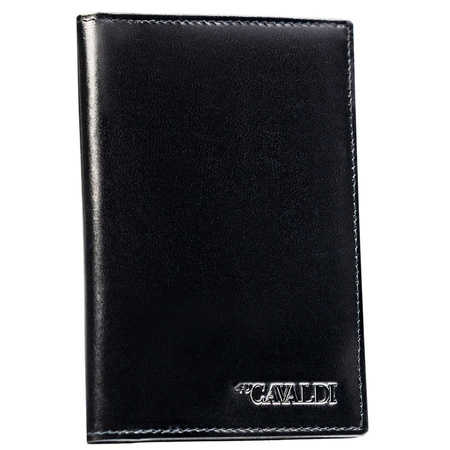Etui für Karten und Reisepass schwarz aus Leder – 4U Cavaldi