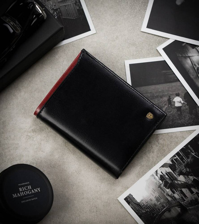 Herren Geldbörse aus Leder mit Fach für Fahrzeugschein – Rovicky