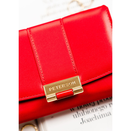 Rote Damen-Geldbörse aus Öko-Leder - Peterson