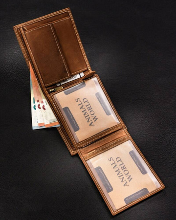 Große Herren Geldbörse aus echtem Leder – Always Wild