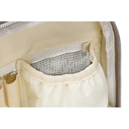 Peterson: Zweikammer-Rucksack in Beige mit Außenfach