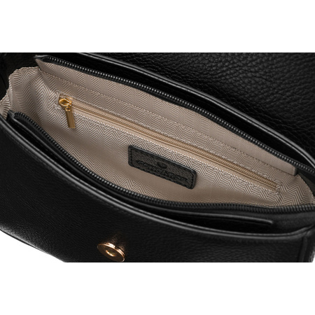 Schwarze Damen-Umhängetasche aus Öko-Leder mit Etui im Set – Peterson