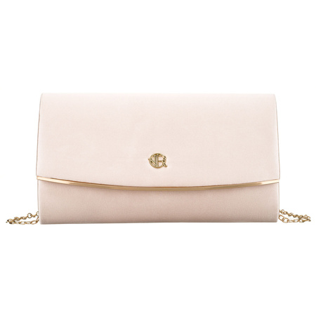 Beige Damen-Clutch aus Synthetikgewebe mit Innentasche – Rovicky