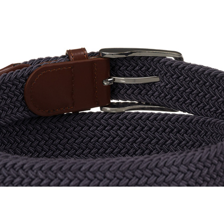 Grauer Unisex Textilgürtel mit klassischer Schnalle – Rovicky