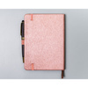 Rosa Notizbuch im B6-Format, liniert, mit Gummiband zum Verschließen – Peterson