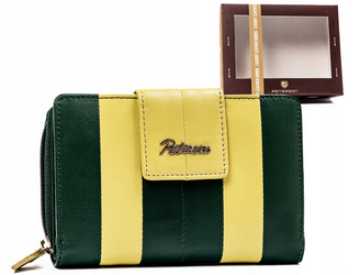 Damen Geldbörse aus Leder mit Druckknopf – Peterson