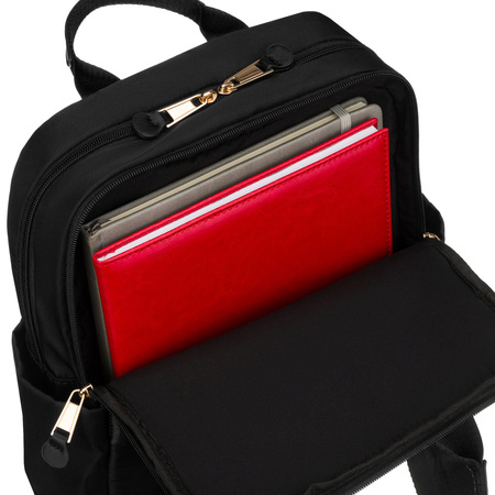 Peterson – Schwarzer Damen-Rucksack aus Nylon mit verstellbaren Trägern