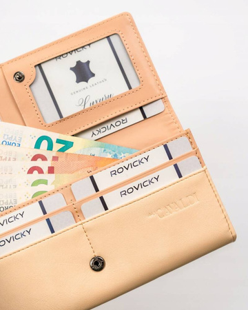 Elegante Damen Geldbörse mit Bügelverschluss und Druckknopf – 4U Cavaldi