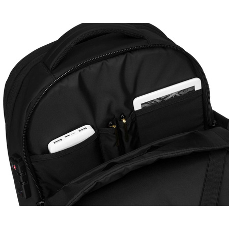 Geräumiger schwarzer Reiserucksack mit Vakuumfach & Laptopfach – Peterson