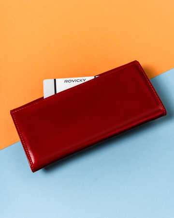 Elegante Damen Geldbörse aus Leder mit Druckknopf – Lorenti