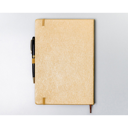 Beiger Notizblock im A5-Format, liniert – Peterson