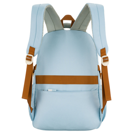 Peterson Schulrucksack aus Polyester in Hellblau mit verstellbaren Trägern