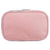 Reise-Kosmetiktasche aus synthetischem Stoff in Rosa, verziert mit Pailletten - Peterson