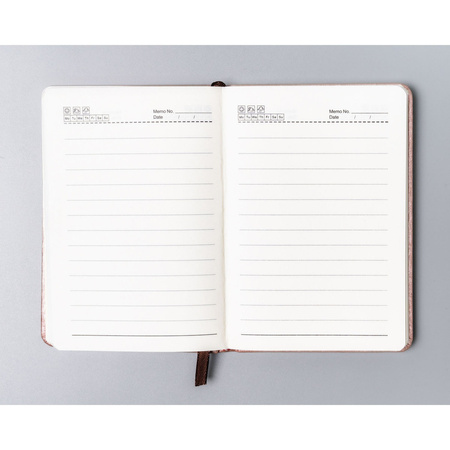 Notizbuch A6 in Rosa, liniert und mit Gummibandverschluss – Peterson