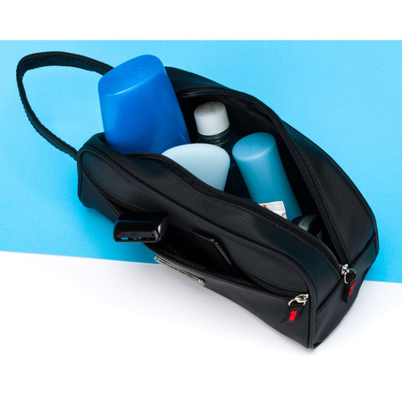 Herren Kosmetiktasche mit Außentasche – Peterson