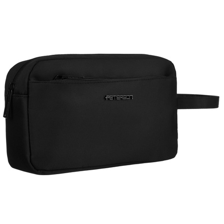 Herren Reisekosmetiktasche aus Polyester in Schwarz – Peterson