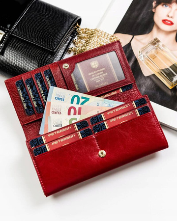 Klassische Damen Geldbörse aus Echtleder – Peterson