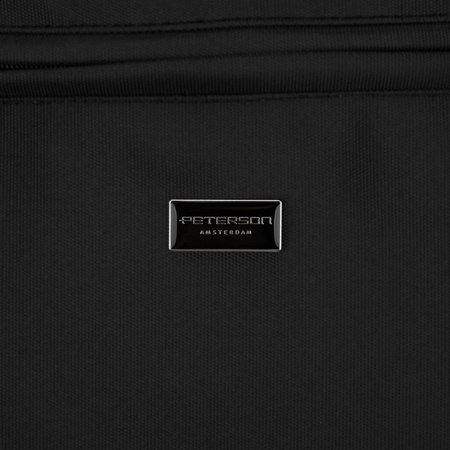 Schwarze, geräumige Damen-Shopper-Tasche mit Henkeln und abnehmbarem Gürtel – Peterson