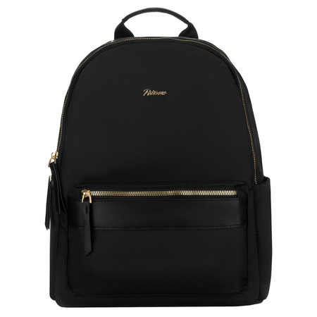 Damen-Stadtrücksäcke aus Polyester in Schwarz, an verstellbaren Trägern aufgehängt - Peterson