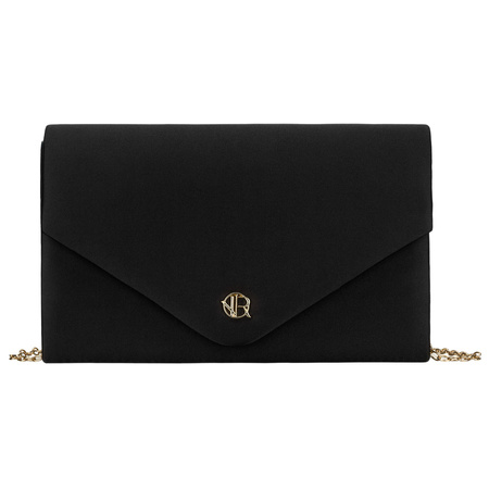 Schwarze Damen-Clutch aus synthetischem Stoff mit Magnetverschluss – Rovicky