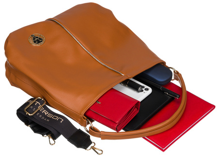 Damen Shopper Tasche mit breitem Riemen – Peterson