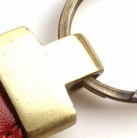 Roter Schlüsselanhänger aus Leder – Peterson