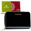 Lackierte Damen Geldbörse in Schwarz mit Reißverschluss und RFID – Peterson