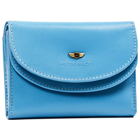 Klassische Damen Geldbörse aus Leder mit Druckknopf – Peterson